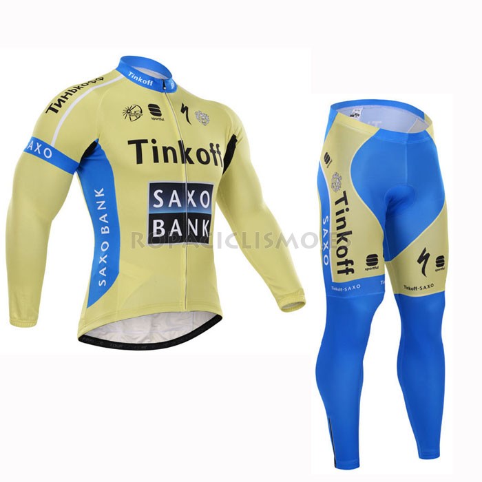 2015 Maillot Saxo bank mangas largas